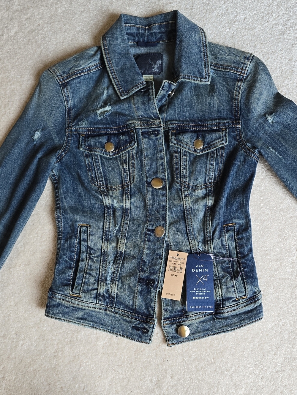 American Eagle Outfitters Navy Blue Denim X4 High Performance Tag